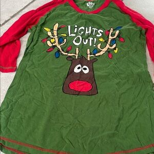 Green and Red Reindeer Christmas Shirt